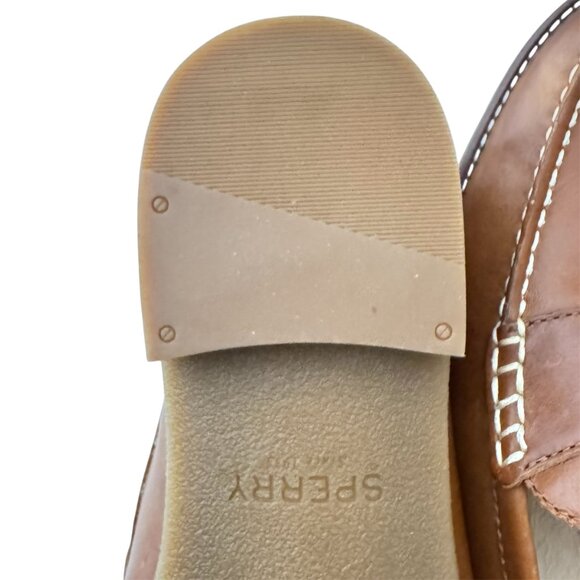 NIB Sperry Seaport Penny Loafer Woman's sz 11 Leather Tan Flat Heel Classic - Picture 11 of 15